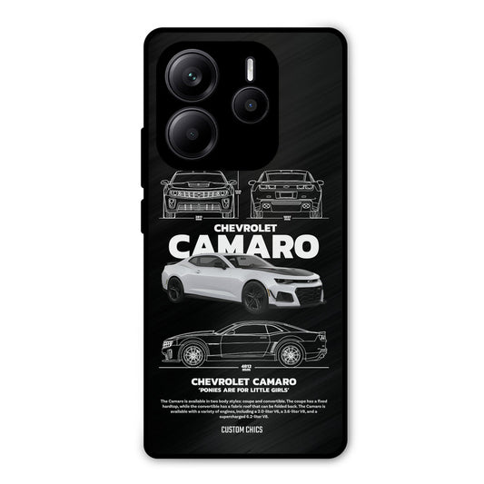 Grey Camaro Redmi Note 14 Mobile Back Cover - Car&Bike PrintShield Case