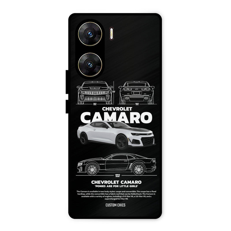 Grey Camaro Vivo V29e Mobile Back Cover - Car&Bike PrintShield Case
