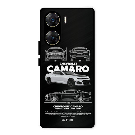 Grey Camaro Vivo V29e Mobile Back Cover - Car&Bike PrintShield Case