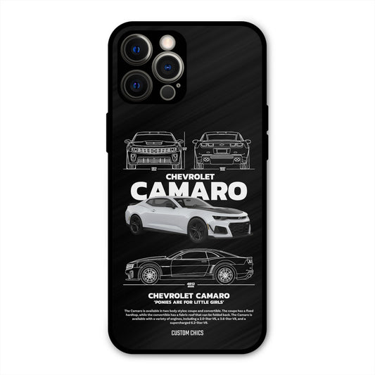 Grey Camaro iPhone 12 Pro Max Mobile Back Cover - Car&Bike PrintShield Case