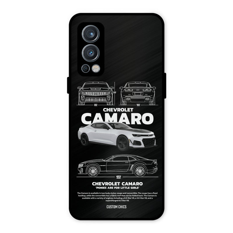 Grey Camaro OnePlus Nord 2 5G Mobile Back Cover - Car&Bike PrintShield Case