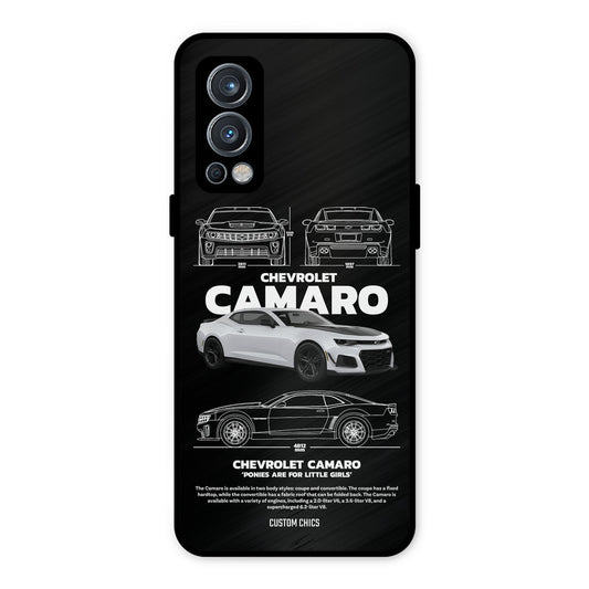 Grey Camaro OnePlus Nord 2 5G Mobile Back Cover - Car&Bike PrintShield Case