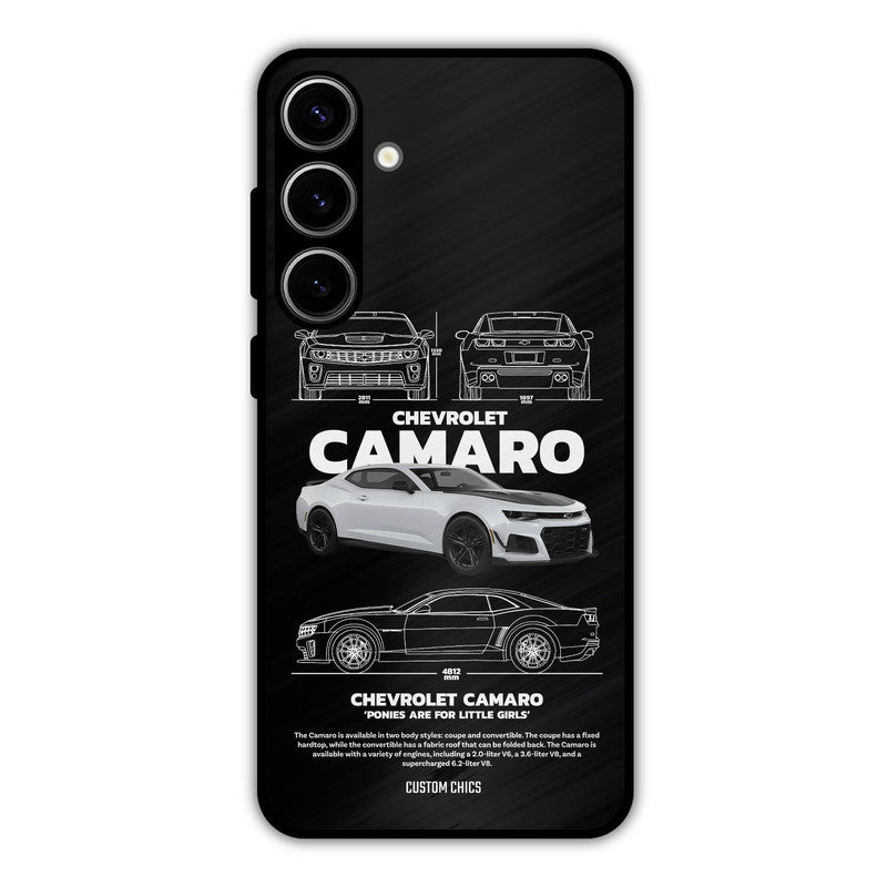 Grey Camaro Samsung Galaxy S24 Plus Mobile Back Cover - Car&Bike PrintShield Case
