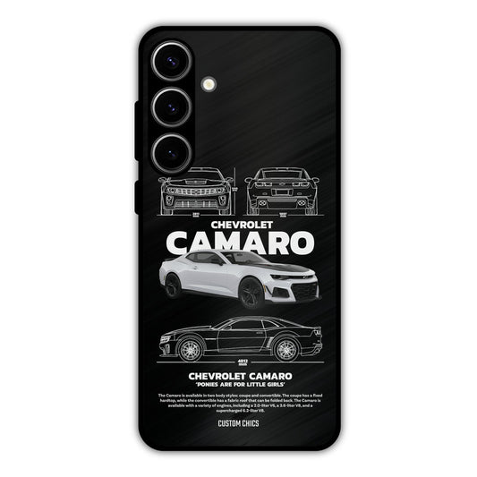 Grey Camaro Samsung Galaxy S24 Plus Mobile Back Cover - Car&Bike PrintShield Case
