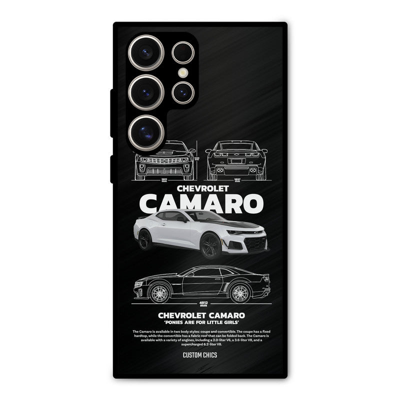 Grey Camaro Samsung Galaxy S24 Ultra Mobile Back Cover - Car&Bike PrintShield Case