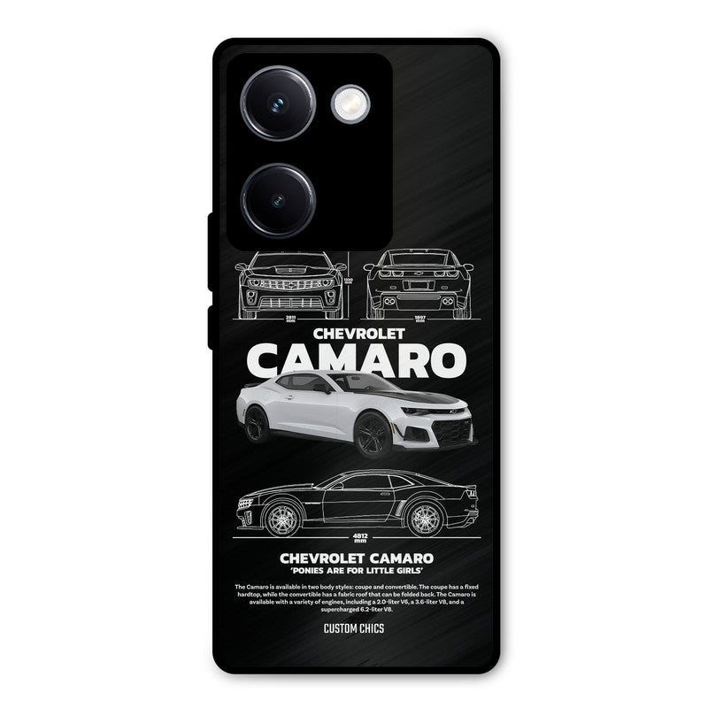 Grey Camaro Vivo Y300 Plus Mobile Back Cover - Car&Bike PrintShield Case