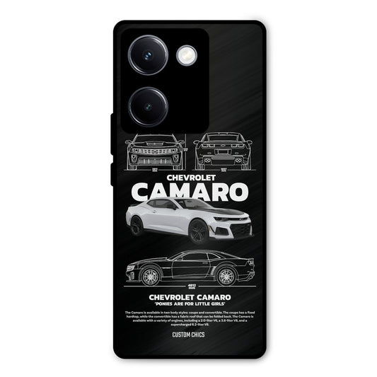 Grey Camaro Vivo Y300 Plus Mobile Back Cover - Car&Bike PrintShield Case