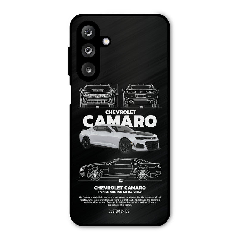 Grey Camaro Samsung Galaxy M36 Mobile Back Cover - Car&Bike PrintShield Case