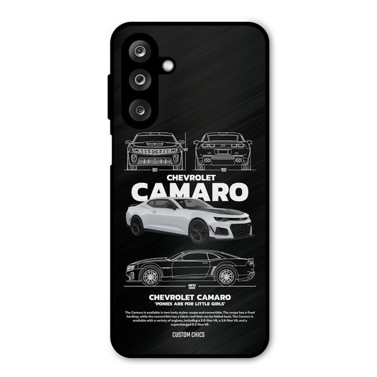 Grey Camaro Samsung Galaxy M36 Mobile Back Cover - Car&Bike PrintShield Case