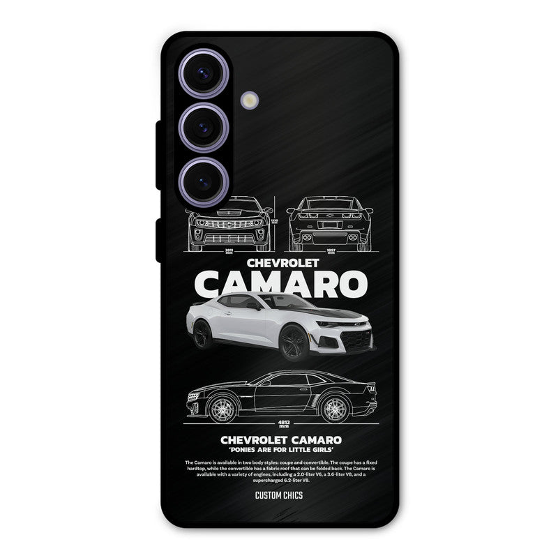 Grey Camaro Samsung Galaxy S24 Mobile Back Cover - Car&Bike PrintShield Case