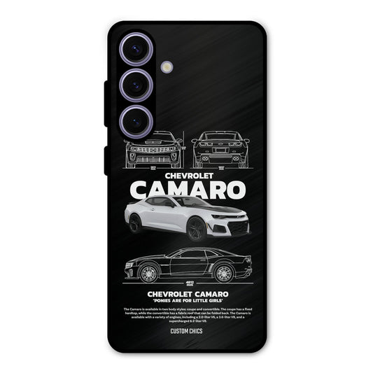 Grey Camaro Samsung Galaxy S24 Mobile Back Cover - Car&Bike PrintShield Case
