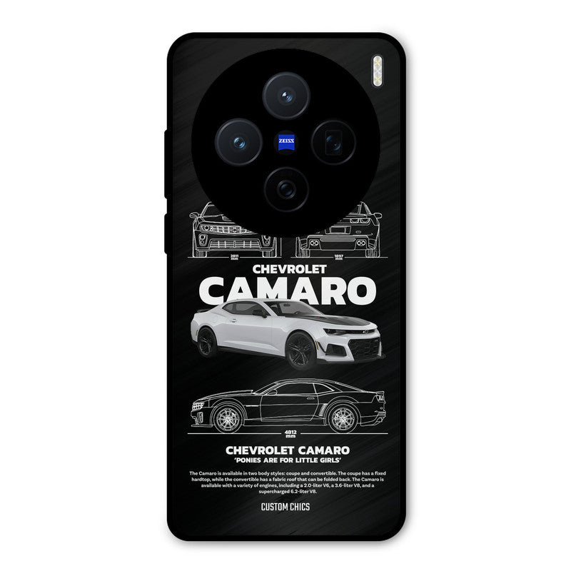 Grey Camaro Vivo X200 Mobile Back Cover - Car&Bike PrintShield Case