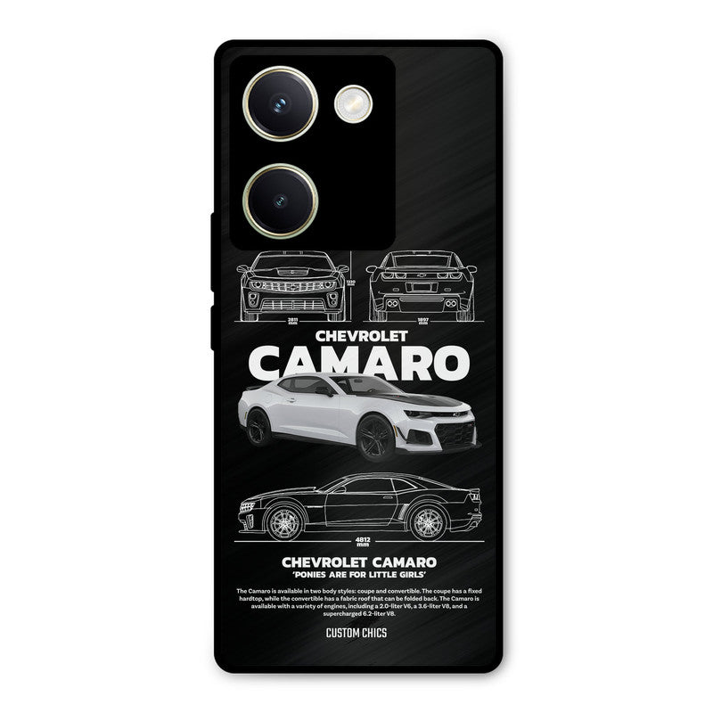 Grey Camaro Vivo Y200 Pro Mobile Back Cover - Car&Bike PrintShield Case