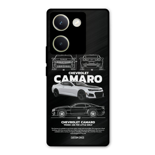 Grey Camaro Vivo Y200 Pro Mobile Back Cover - Car&Bike PrintShield Case