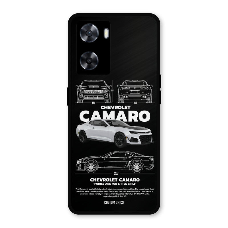 Grey Camaro Oppo A57 2022 Mobile Back Cover - Car&Bike PrintShield Case