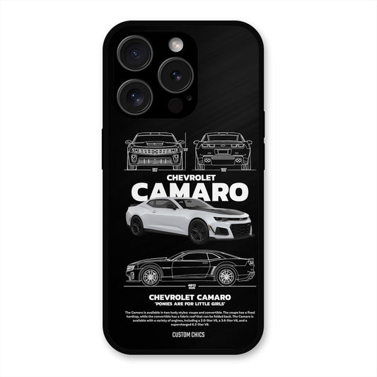 Grey Camaro iPhone 15 Pro Mobile Back Cover - Car&Bike PrintShield Case