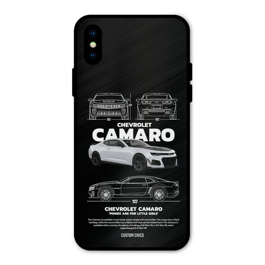 Grey Camaro iPhone X Mobile Back Cover - Car&Bike PrintShield Case