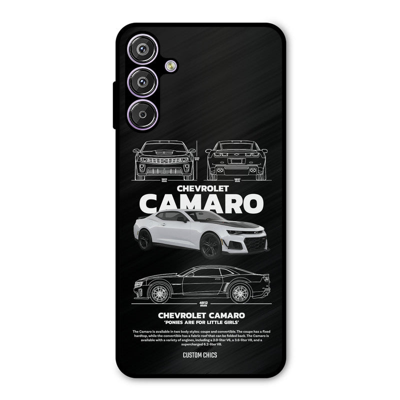 Grey Camaro Samsung Galaxy M15 Mobile Back Cover - Car&Bike PrintShield Case