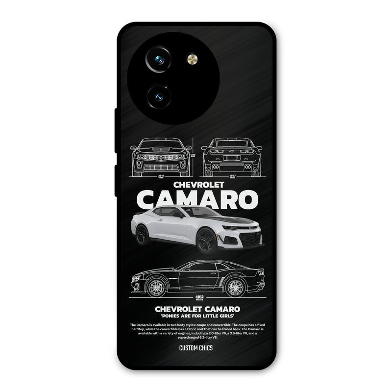 Grey Camaro Vivo Y200i Mobile Back Cover - Car&Bike PrintShield Case