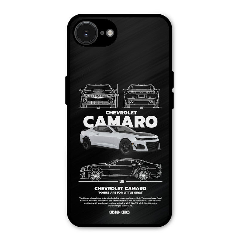 Grey Camaro iPhone 16e Mobile Back Cover - Car&Bike PrintShield Case