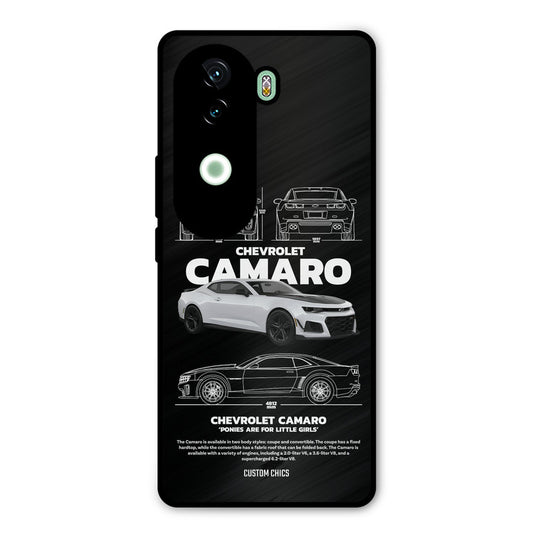 Grey Camaro iQOO Z9s Mobile Back Cover - Car&Bike PrintShield Case