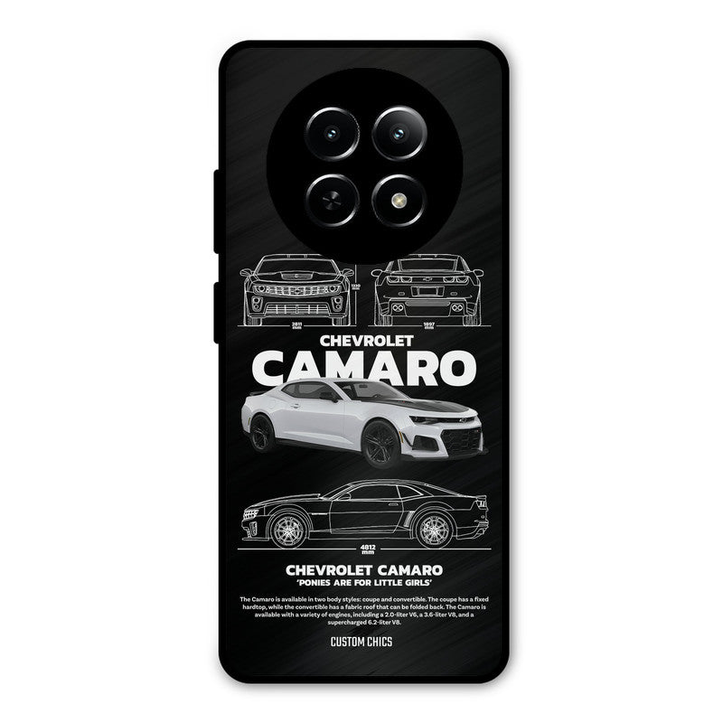 Grey Camaro Realme Narzo N65 Mobile Back Cover - Car&Bike PrintShield Case