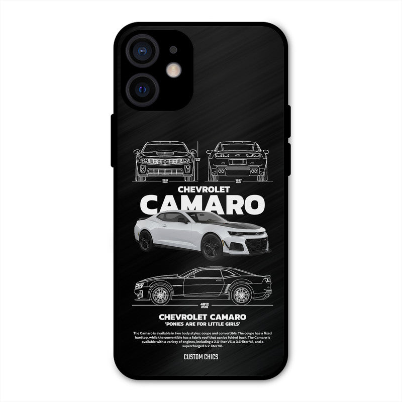 Grey Camaro iPhone 12 Mini Mobile Back Cover - Car&Bike PrintShield Case