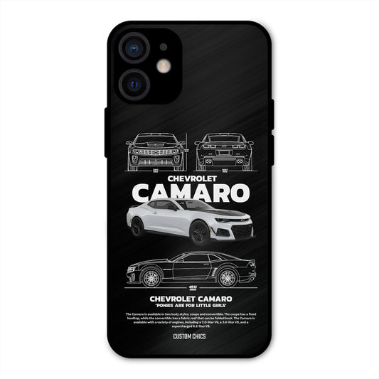 Grey Camaro iPhone 12 Mini Mobile Back Cover - Car&Bike PrintShield Case