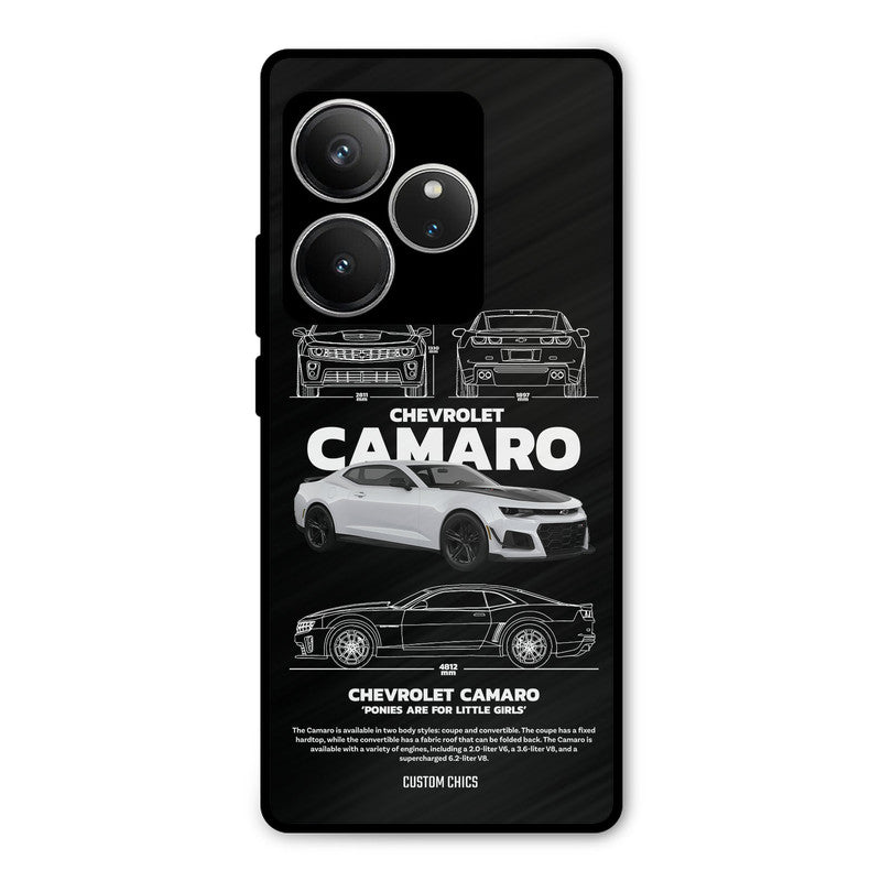 Grey Camaro Realme GT 6 Mobile Back Cover - Car&Bike PrintShield Case