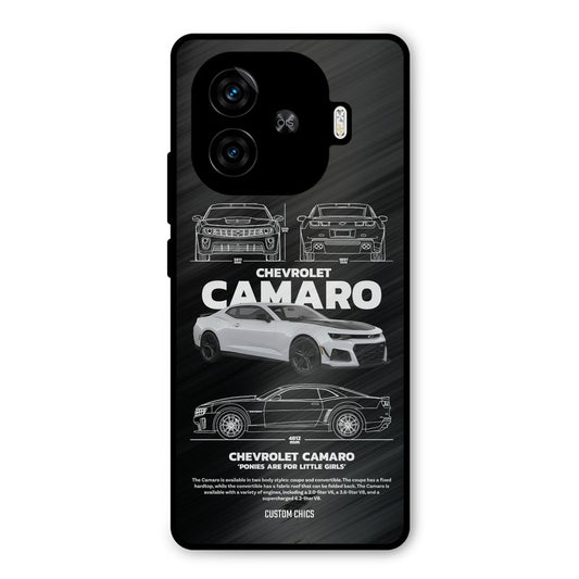 Grey Camaro iQoo Neo 10R Mobile Back Cover - Car&Bike PrintShield Case