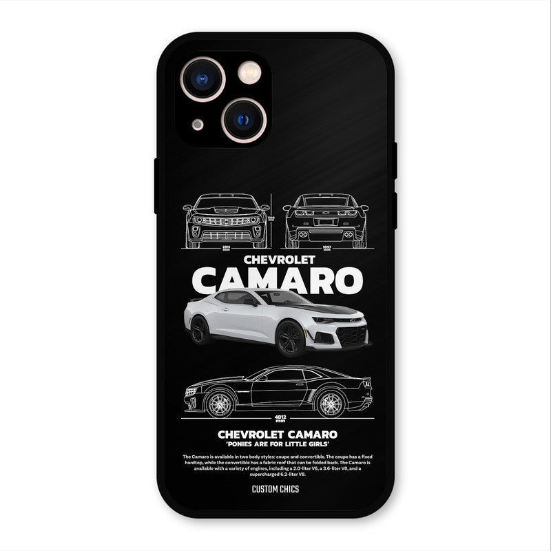 Grey Camaro iPhone 13 Mobile Back Cover - Car&Bike PrintShield Case