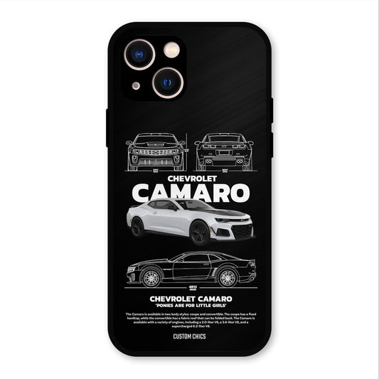 Grey Camaro iPhone 13 Mobile Back Cover - Car&Bike PrintShield Case