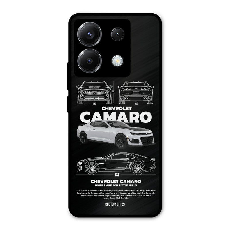Grey Camaro Poco X6 Mobile Back Cover - Car&Bike PrintShield Case