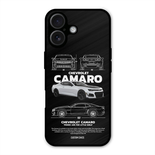 Grey Camaro iPhone 16 Plus Mobile Back Cover - Car&Bike PrintShield Case