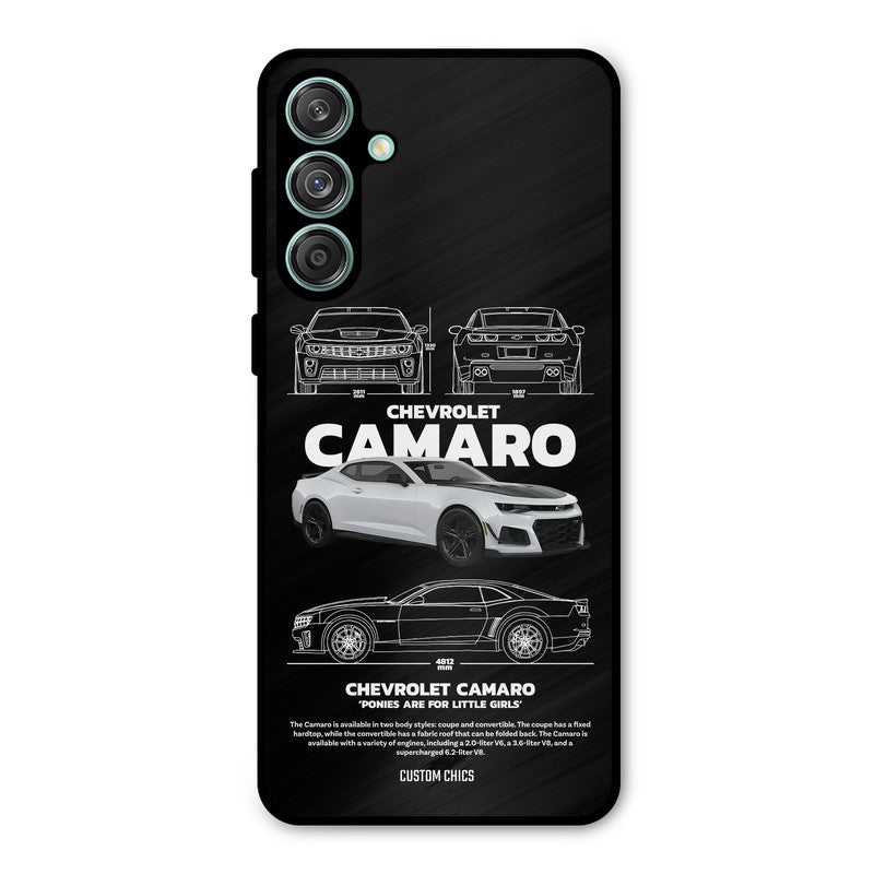 Grey Camaro Samsung Galaxy M55 5G Mobile Back Cover - Car&Bike PrintShield Case