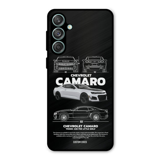 Grey Camaro Samsung Galaxy M55 5G Mobile Back Cover - Car&Bike PrintShield Case