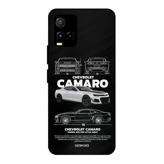 Grey Camaro Vivo Y33s Mobile Back Cover - Car&Bike PrintShield Case