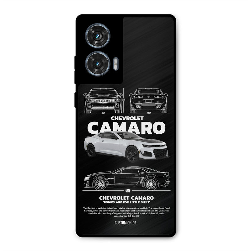 Grey Camaro Moto G96 Mobile Back Cover - Car&Bike PrintShield Case