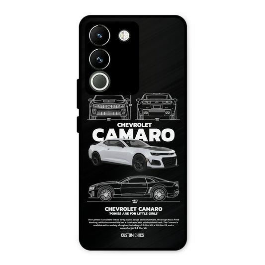 Grey Camaro Vivo Y200 Mobile Back Cover - Car&Bike PrintShield Case