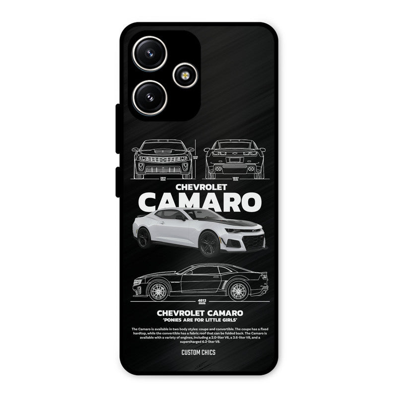 Grey Camaro Redmi 12 5G Mobile Back Cover - Car&Bike PrintShield Case