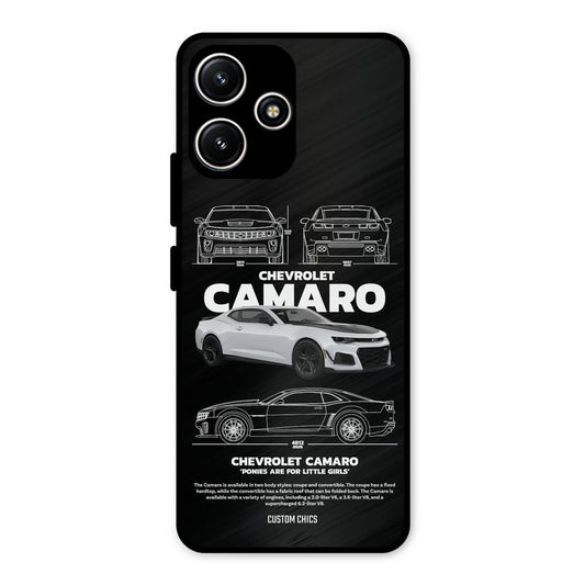 Grey Camaro Redmi 12 5G Mobile Back Cover - Car&Bike PrintShield Case