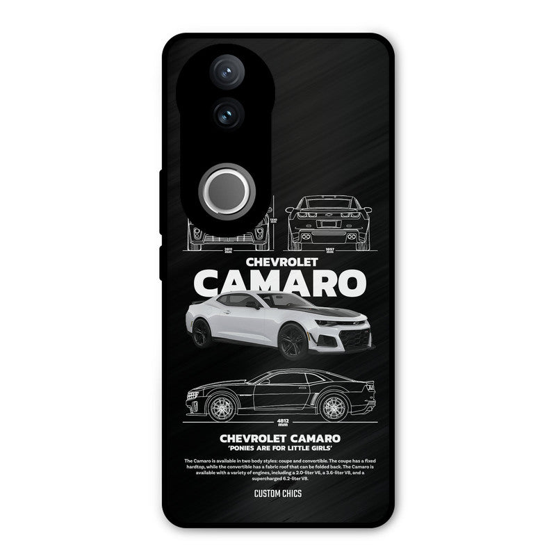 Grey Camaro Vivo V50 Mobile Back Cover - Car&Bike PrintShield Case