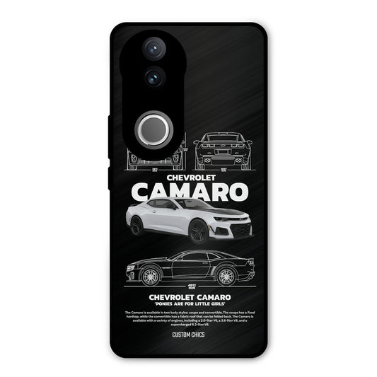 Grey Camaro Vivo V50 Mobile Back Cover - Car&Bike PrintShield Case