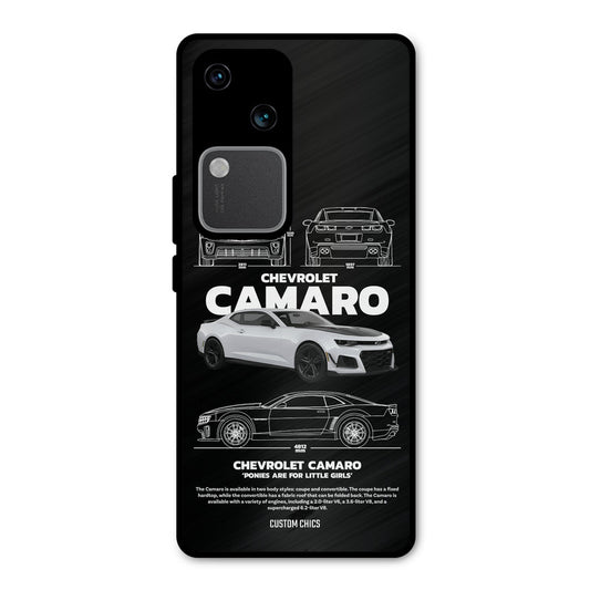 Grey Camaro Vivo V30 Mobile Back Cover - Car&Bike PrintShield Case
