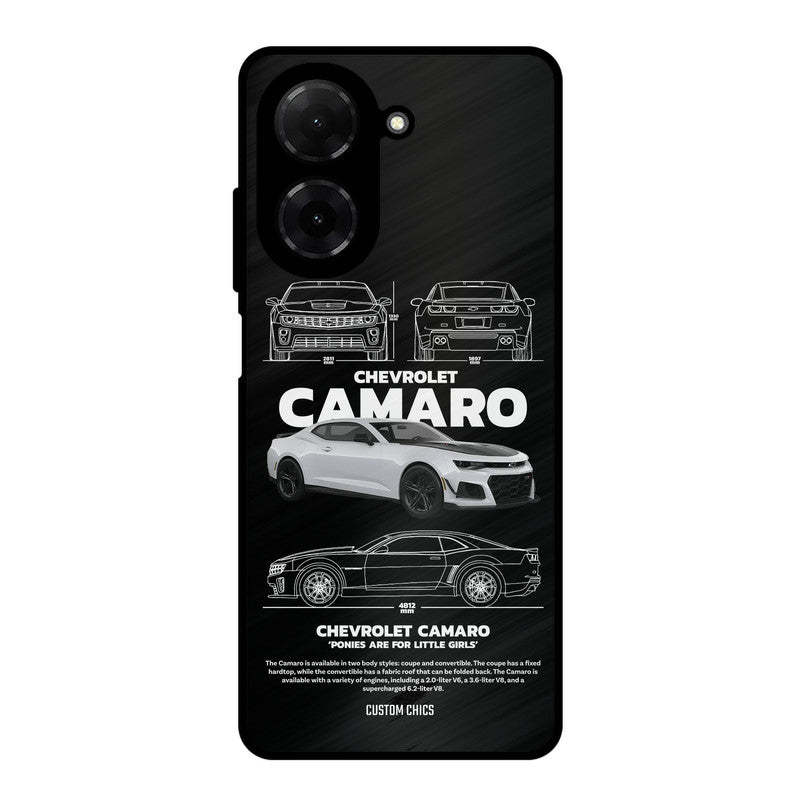 Grey Camaro Poco C71 Mobile Back Cover - Car&Bike PrintShield Case
