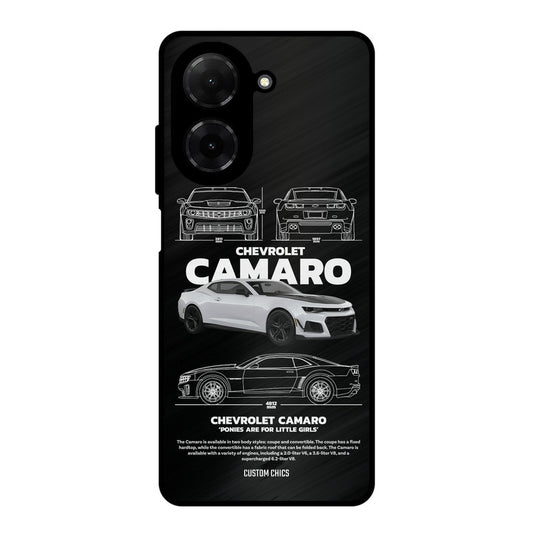 Grey Camaro Poco C71 Mobile Back Cover - Car&Bike PrintShield Case