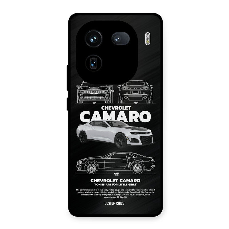 Grey Camaro iQOO 12 Mobile Back Cover - Car&Bike PrintShield Case