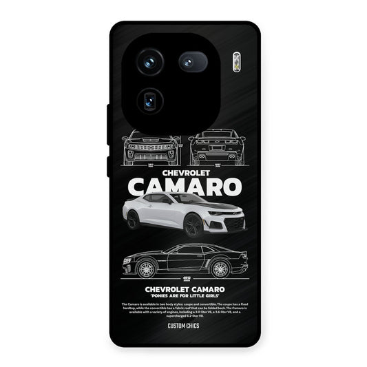 Grey Camaro iQOO 12 Mobile Back Cover - Car&Bike PrintShield Case
