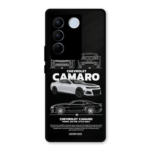 Grey Camaro Vivo V27 Pro Mobile Back Cover - Car&Bike PrintShield Case