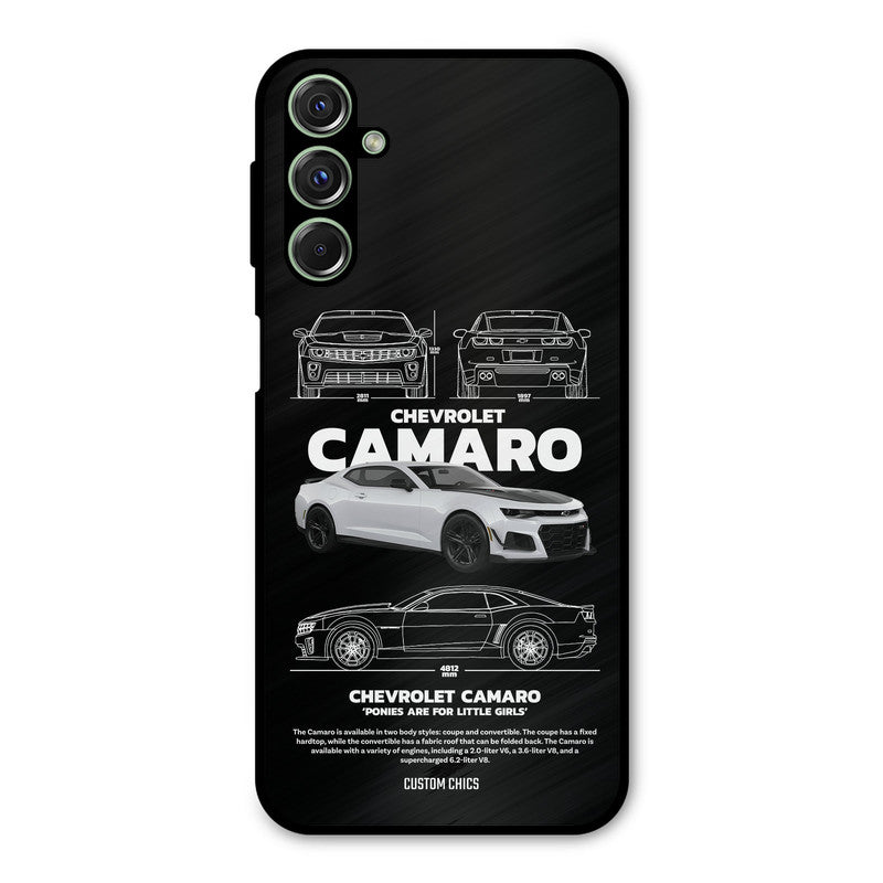 Grey Camaro Samsung Galaxy M34 Mobile Back Cover - Car&Bike PrintShield Case